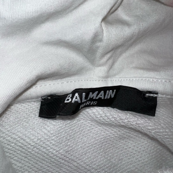 Balmain Pink and White Hoodie - Picture 4 of 6